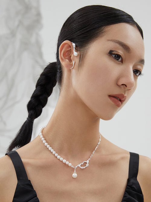Reverie Silver Chain Pearl Necklace